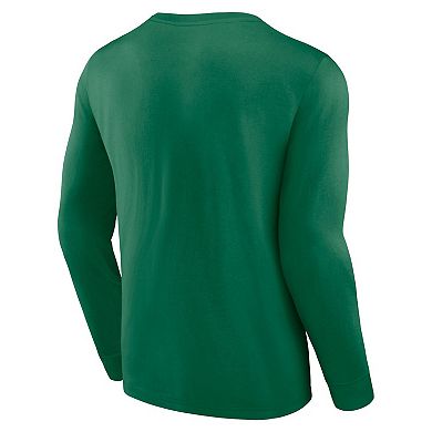 Men's Fanatics Branded Kelly Green Boston Celtics Baseline Long Sleeve T-Shirt