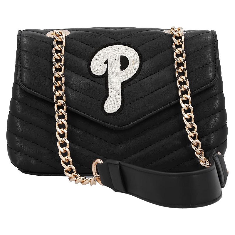 Cuce Philadelphia Phillies Quilted Crossbody Purse, Black
