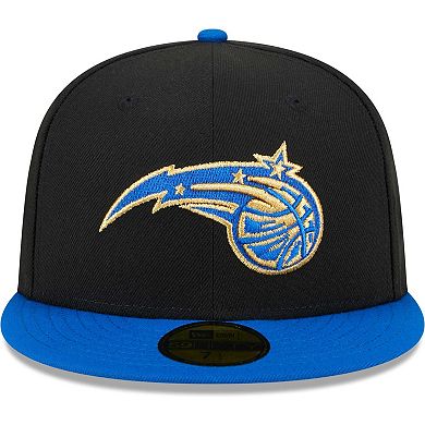 Men's New Era Black/Blue Orlando Magic Gameday Gold Pop Stars 59FIFTY Fitted Hat