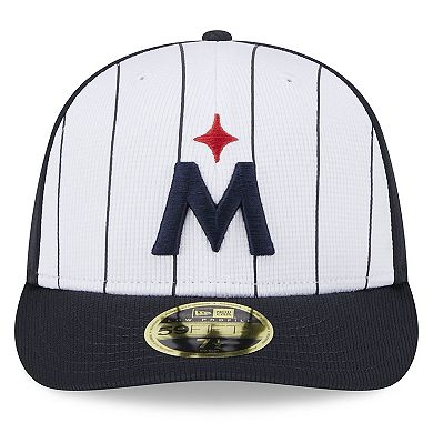 Men's New Era  White Minnesota Twins 2024 Batting Practice Low Profile 59FIFTY Fitted Hat