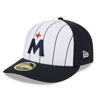 Men's New Era White Minnesota Twins 2024 Batting Practice Low Profile 59FIFTY Fitted Hat