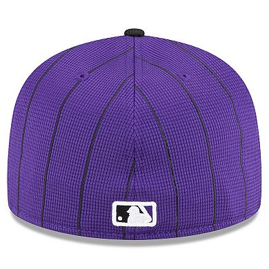 Men's New Era  Purple Colorado Rockies 2024 Batting Practice 59FIFTY Fitted Hat