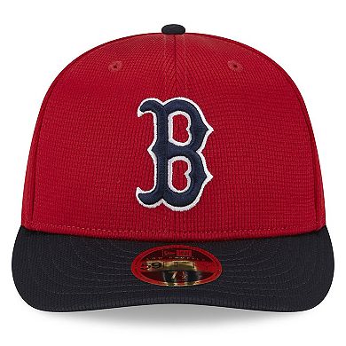 Men's New Era  Red Boston Red Sox 2024 Batting Practice Low Profile 59FIFTY Fitted Hat