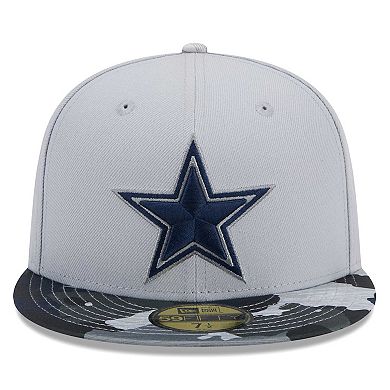 Men's New Era Gray Dallas Cowboys Active Camo 59FIFTY Fitted Hat