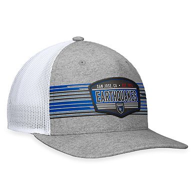 Men's Fanatics Branded Steel San Jose Earthquakes Stroke Trucker Snapback Hat