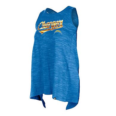 Women's New Era Powder Blue Los Angeles Chargers Space Dye Active Tank Top