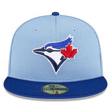 Men's New Era  Light Blue Toronto Blue Jays 2024 Batting Practice 59FIFTY Fitted Hat