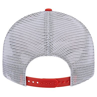 Men's New Era Orange Clemson Tigers Throwback Circle Patch 9FIFTY Trucker Snapback Hat