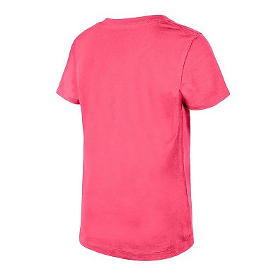 Youth New Era Pink Miami Dolphins Flip Sequins V-Neck T-Shirt