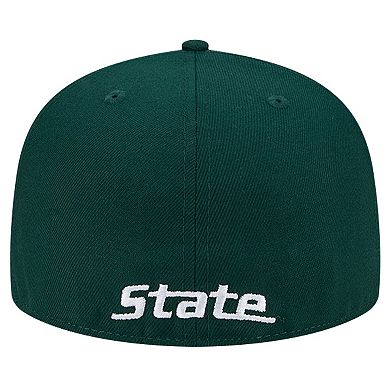 Men's New Era Green  Michigan State Spartans Throwback 59FIFTY Fitted Hat