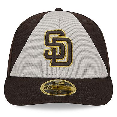 Men's New Era Brown San Diego Padres 2024 Batting Practice Low Profile 59FIFTY Fitted Hat