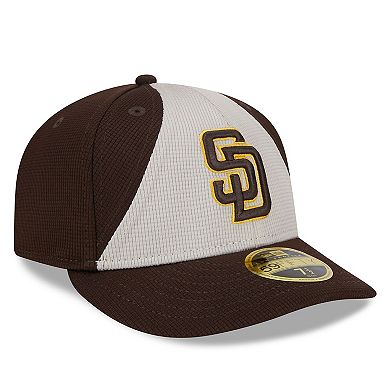 Men's New Era Brown San Diego Padres 2024 Batting Practice Low Profile 59FIFTY Fitted Hat