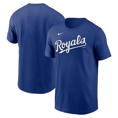 Men's Nike Royal Kansas City Royals Fuse Wordmark T-Shirt