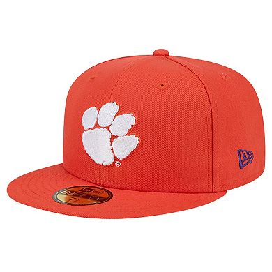 Men's New Era Orange Clemson Tigers Throwback 59FIFTY Fitted Hat