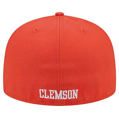 Men's New Era Orange Clemson Tigers Throwback 59FIFTY Fitted Hat
