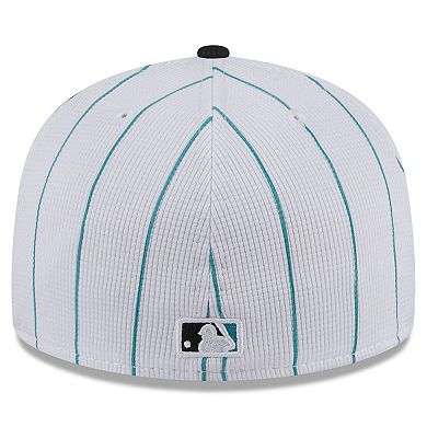 Men's New Era  White Miami Marlins 2024 Batting Practice 59FIFTY Fitted Hat