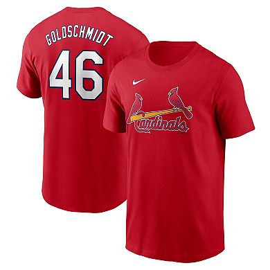 Men's Nike Paul Goldschmidt Red St. Louis Cardinals Fuse Name & Number T-Shirt