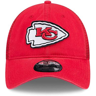 Men's New Era Red Kansas City Chiefs Game Day 9TWENTY Adjustable Trucker Hat