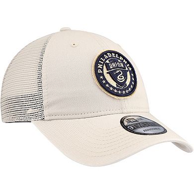 Men's New Era Tan Philadelphia Union Game Day 9TWENTY Adjustable Trucker Hat
