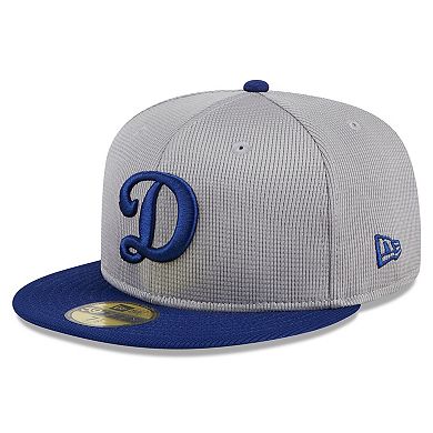 Men's New Era Gray Los Angeles Dodgers 2024 Batting Practice 59FIFTY Fitted Hat