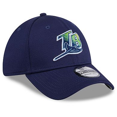 Men's New Era Navy Tampa Bay Rays 2024 Batting Practice 39THIRTY Flex Hat
