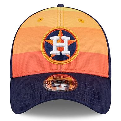 Men's New Era Orange Houston Astros 2024 Batting Practice 39THIRTY Flex Hat