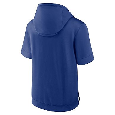Men's Nike Royal New York Mets Tri Code Lockup Short Sleeve Pullover Hoodie
