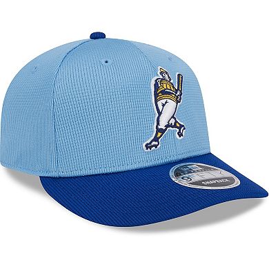 Men's New Era  Light Blue Milwaukee Brewers 2024 Batting Practice Low Profile 9FIFTY Snapback Hat