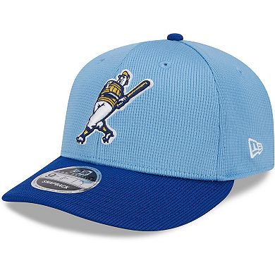 Men's New Era  Light Blue Milwaukee Brewers 2024 Batting Practice Low Profile 9FIFTY Snapback Hat