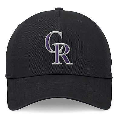 Men's Nike Black Colorado Rockies Club Adjustable Hat