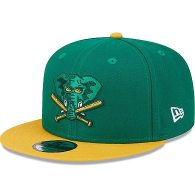 Men's New Era  Kelly Green Oakland Athletics 2024 Batting Practice 9FIFTY Snapback Hat