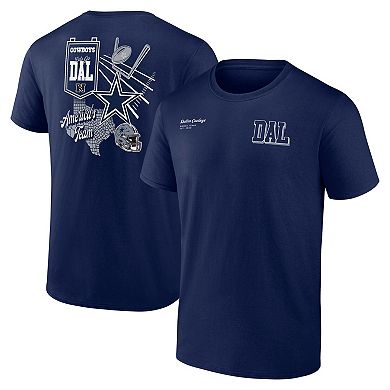 Men's Fanatics Branded Navy Dallas Cowboys Split Zone T-Shirt