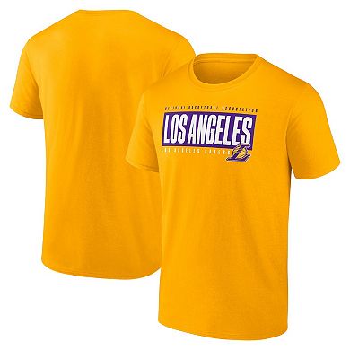Men's Fanatics Branded Gold Los Angeles Lakers Box Out T-Shirt