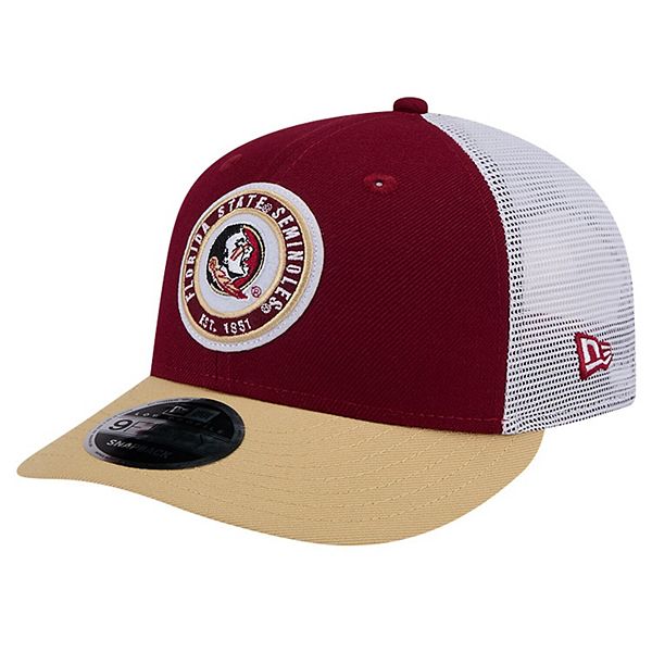 Men's New Era Garnet Florida State Seminoles Throwback Circle Patch ...