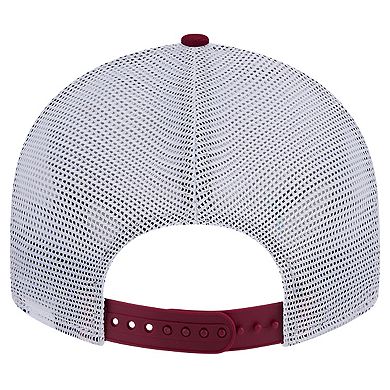 Men's New Era Garnet Florida State Seminoles Throwback Circle Patch 9FIFTY Trucker Snapback Hat