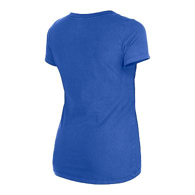 Women's New Era Royal Seattle Seahawks Enzyme Wash Low V-Neck T-Shirt