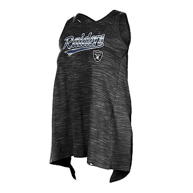 Women's New Era Black Las Vegas Raiders Space Dye Active Tank Top