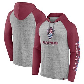 Men's Fanatics Branded Steel Colorado Rapids Deflection Raglan Pullover Hoodie
