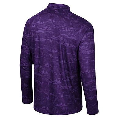 Men's Colosseum Purple Washington Huskies Carson Raglan Quarter-Zip Jacket