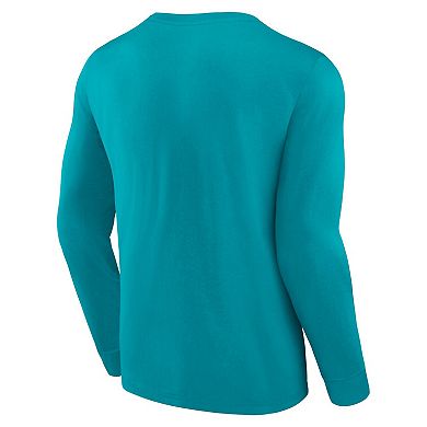 Men's Fanatics Branded Teal Charlotte Hornets Baseline Long Sleeve T-Shirt