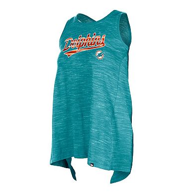 Women's New Era Aqua Miami Dolphins Space Dye Active Tank Top
