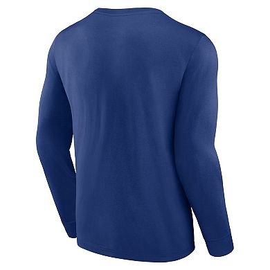 Men's Fanatics Branded Blue Tampa Bay Lightning Strike the Goal Long Sleeve T-Shirt