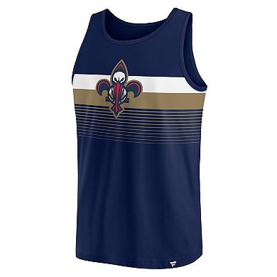 Men's Fanatics Branded Navy New Orleans Pelicans Wild Game Tank Top