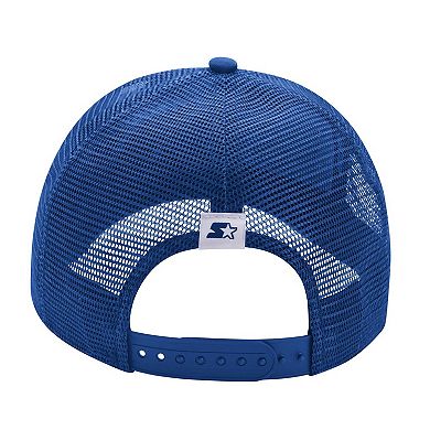 Men's Starter White/Blue Tampa Bay Lightning Arch Logo Trucker Adjustable Hat