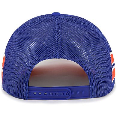 Men's '47 Blue New York Knicks Sidebrand Stripes Trucker Adjustable Hat
