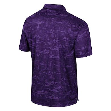 Men's Colosseum Purple Washington Huskies Daly Print Polo
