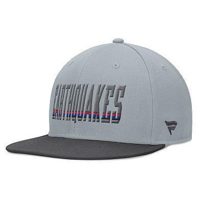 Men's Fanatics Branded Gray San Jose Earthquakes Smoke Snapback Hat