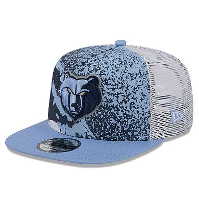 Men's New Era Light Blue Memphis Grizzlies Court Sport Speckle 9FIFTY Snapback Hat