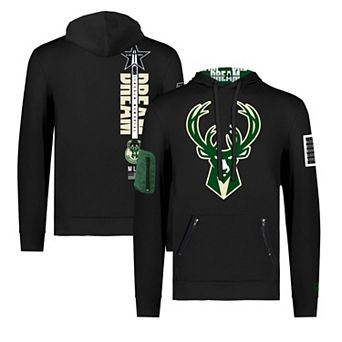 Unisex FISLL x Black History Collection Black Milwaukee Bucks Pullover Hoodie