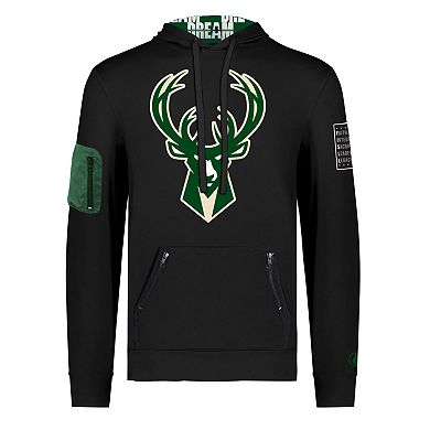 Unisex FISLL x Black History Collection Black Milwaukee Bucks Pullover Hoodie